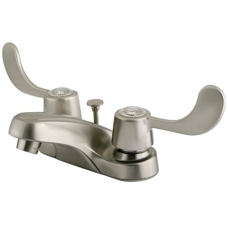 Kingston Brass 4" Centerset Bathroom Faucet, Brushed Nickel KB188B